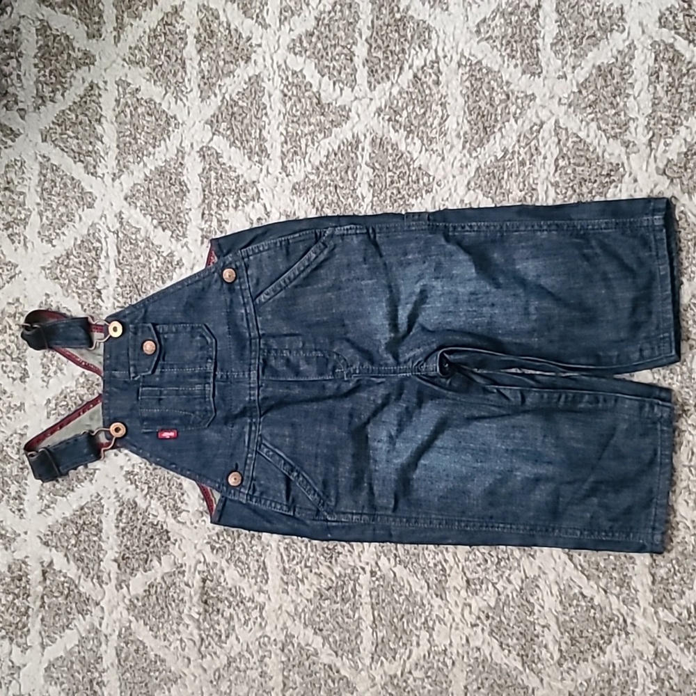 2/$30 Levi's Dark Blue Denim Kids Overalls